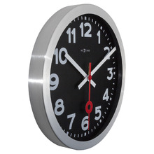 35cm Black NeXtime Station Metal Wall Clock